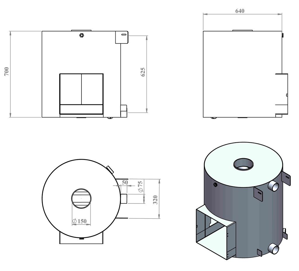 Ofen TUBE 60 kW