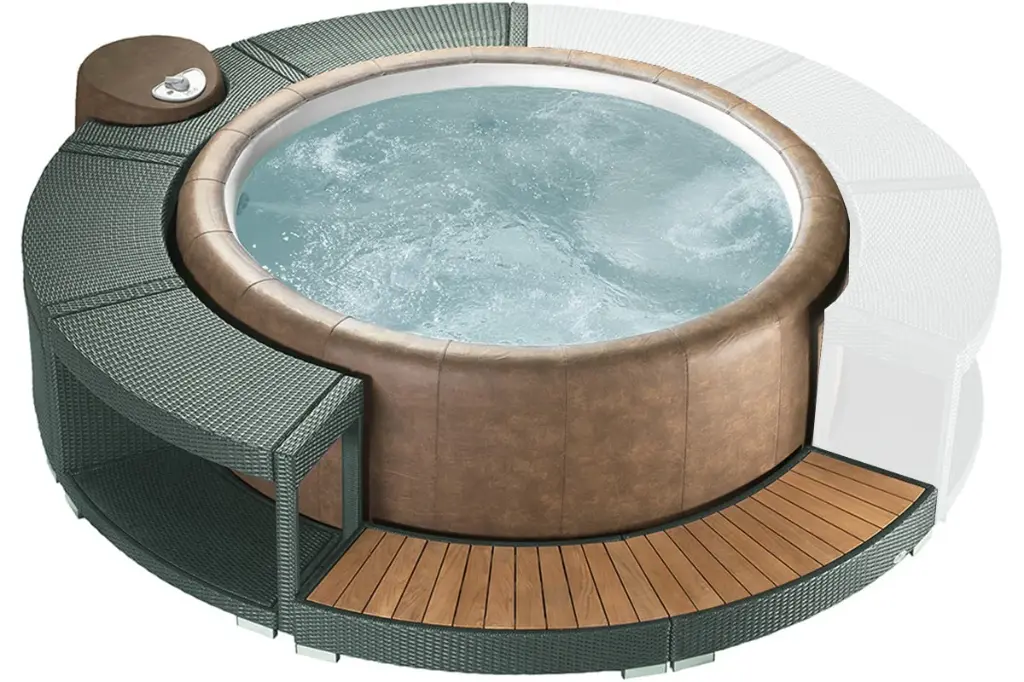 Polyrattan Umrandung 5/8