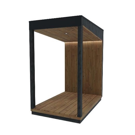 Terrasse Small für FinVision Annex Nordic Misty Outdoor Sauna
