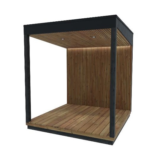 Terrasse Medium für FinVision Annex Nordic Misty Outdoor Sauna